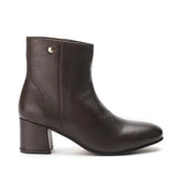 Ava Leather Ankle-Length Brown Boots