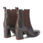 Ava Leather Chelsea Brown Boots - Lino Perros