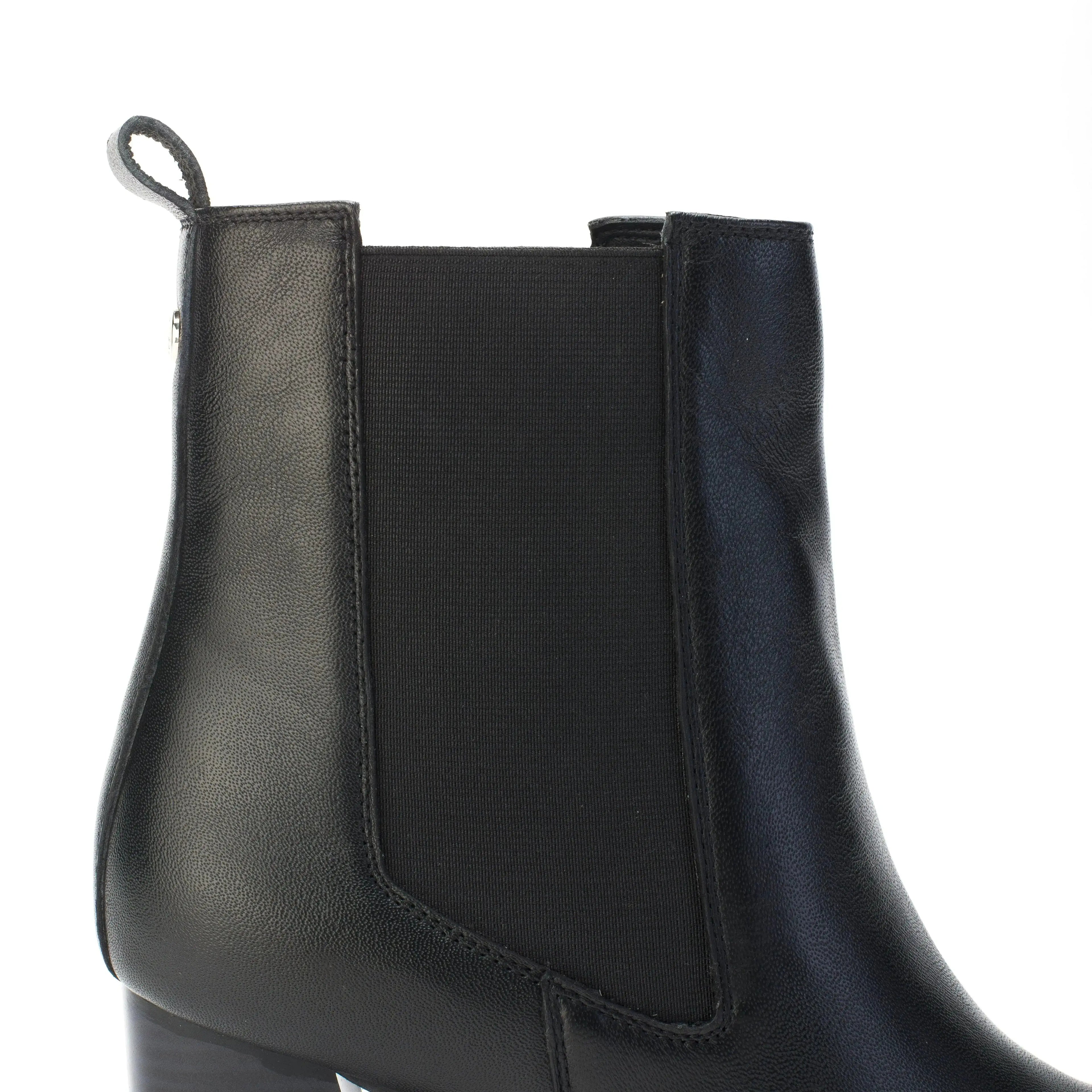 Ava Leather Chelsea Black Boots - Lino Perros