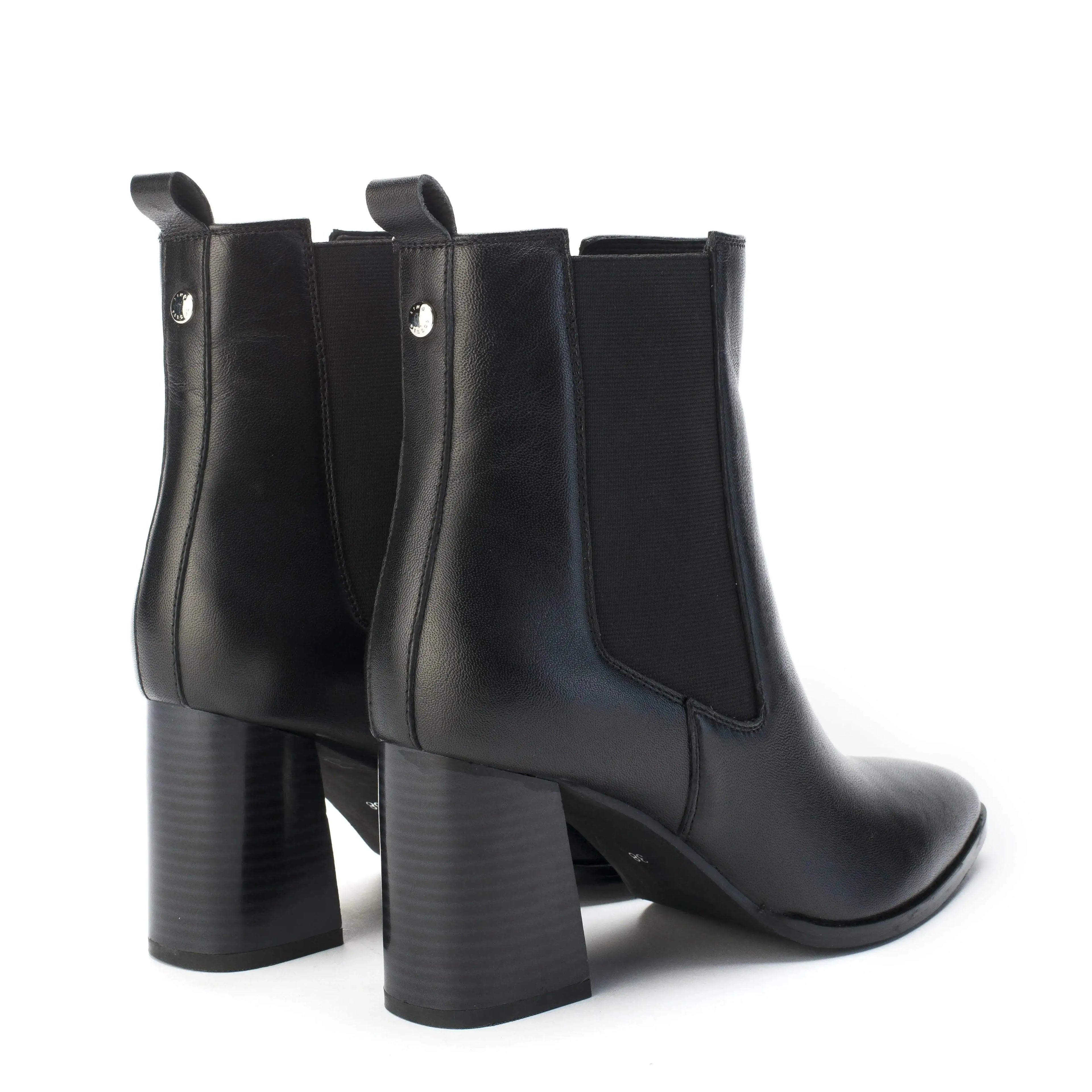 Ava Leather Chelsea Black Boots - Lino Perros
