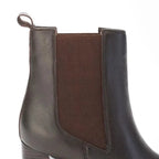 Ava Leather Chelsea Brown Boots - Lino Perros