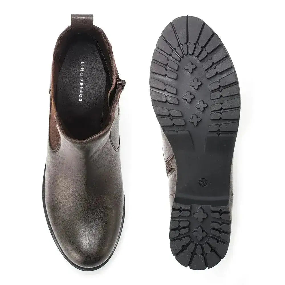 Ava Leather Regular Brown Boots - Lino Perros