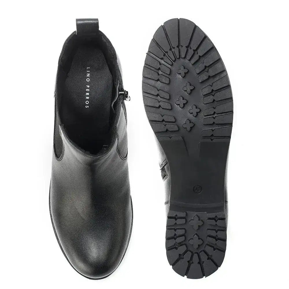 Ava Leather Regular Black Boots - Lino Perros