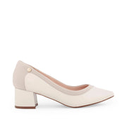 Ava Point Toe Beige Pumps
