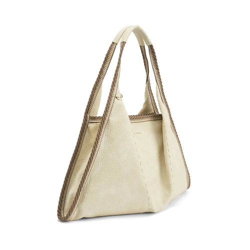 Avril Stylized Beige Hobo Tote - Lino Perros
