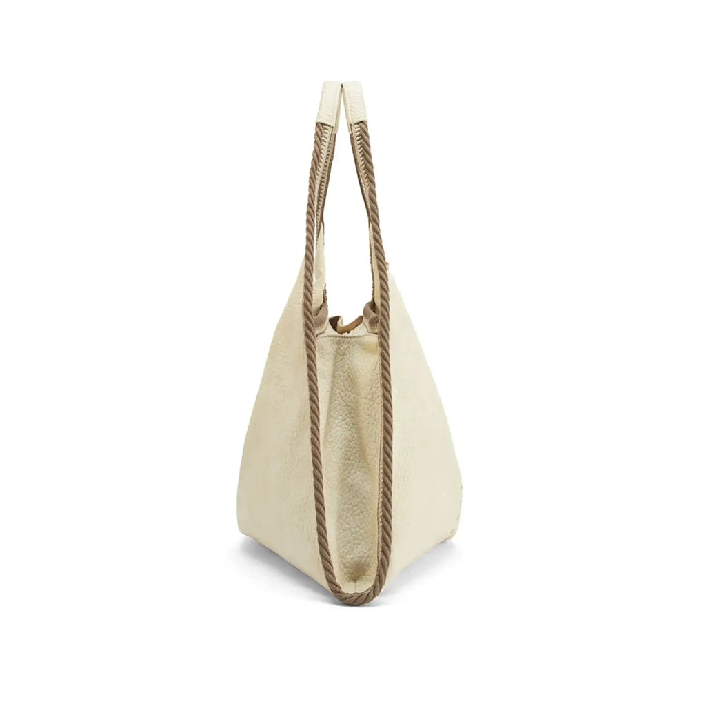 Avril Stylized Beige Hobo Tote - Lino Perros