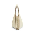 Avril Stylized Beige Hobo Tote - Lino Perros