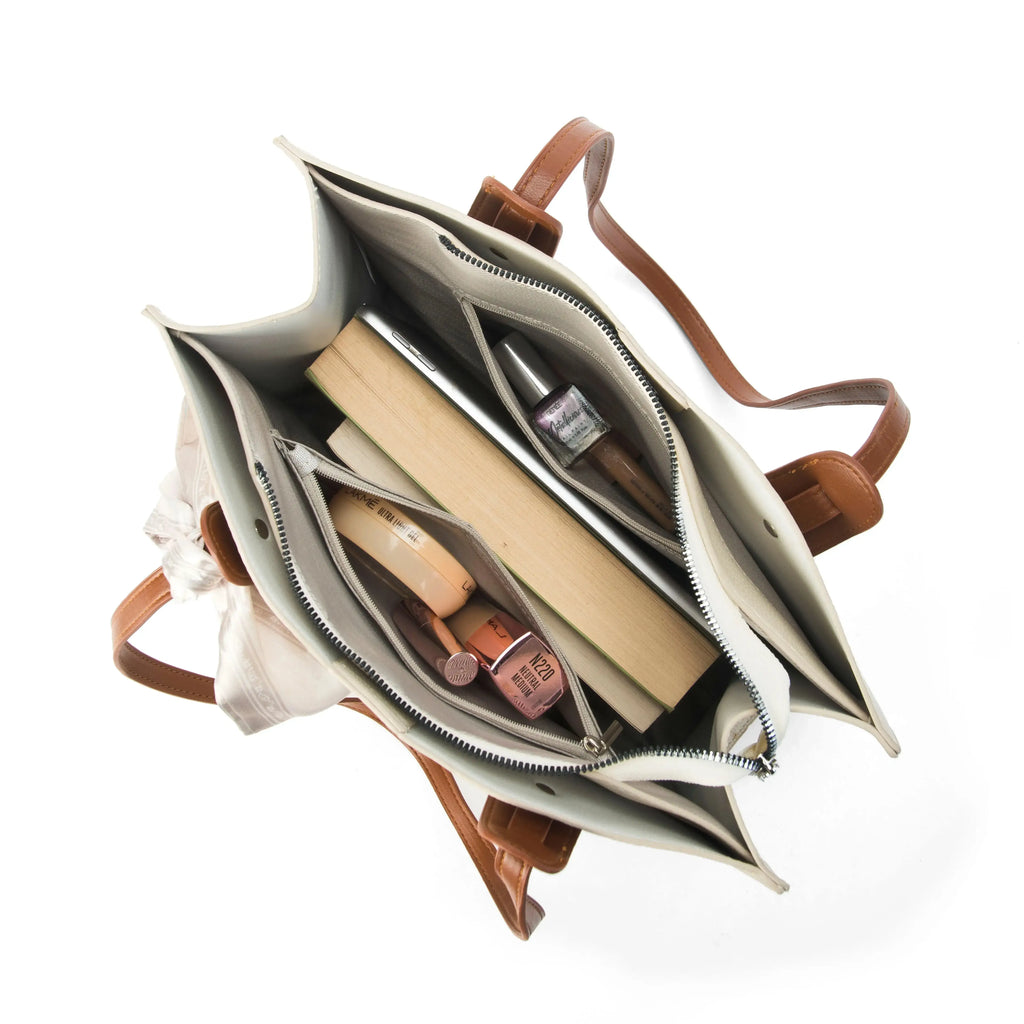 Avril Classic Off White Tote Bag - Lino Perros