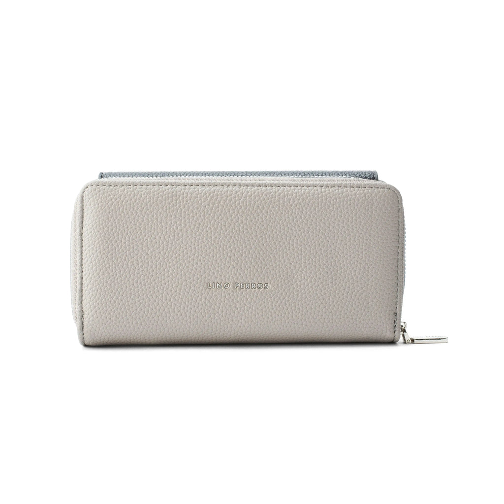 Avril Color-blocked Daily Grey Wallet - Lino Perros