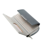 Avril Color-blocked Daily Grey Wallet - Lino Perros