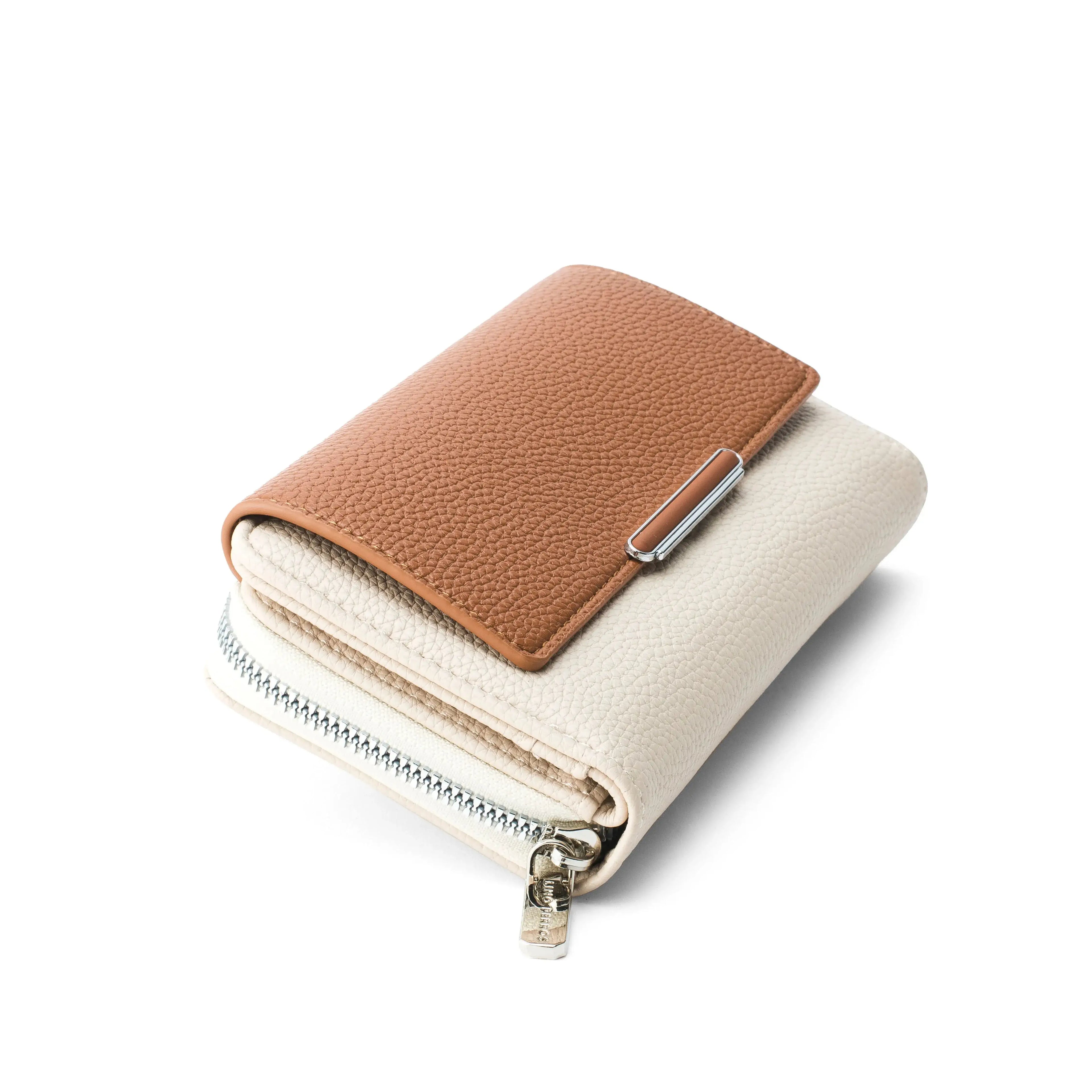 Avril Color-blocked Daily Tan Wallet - Lino Perros