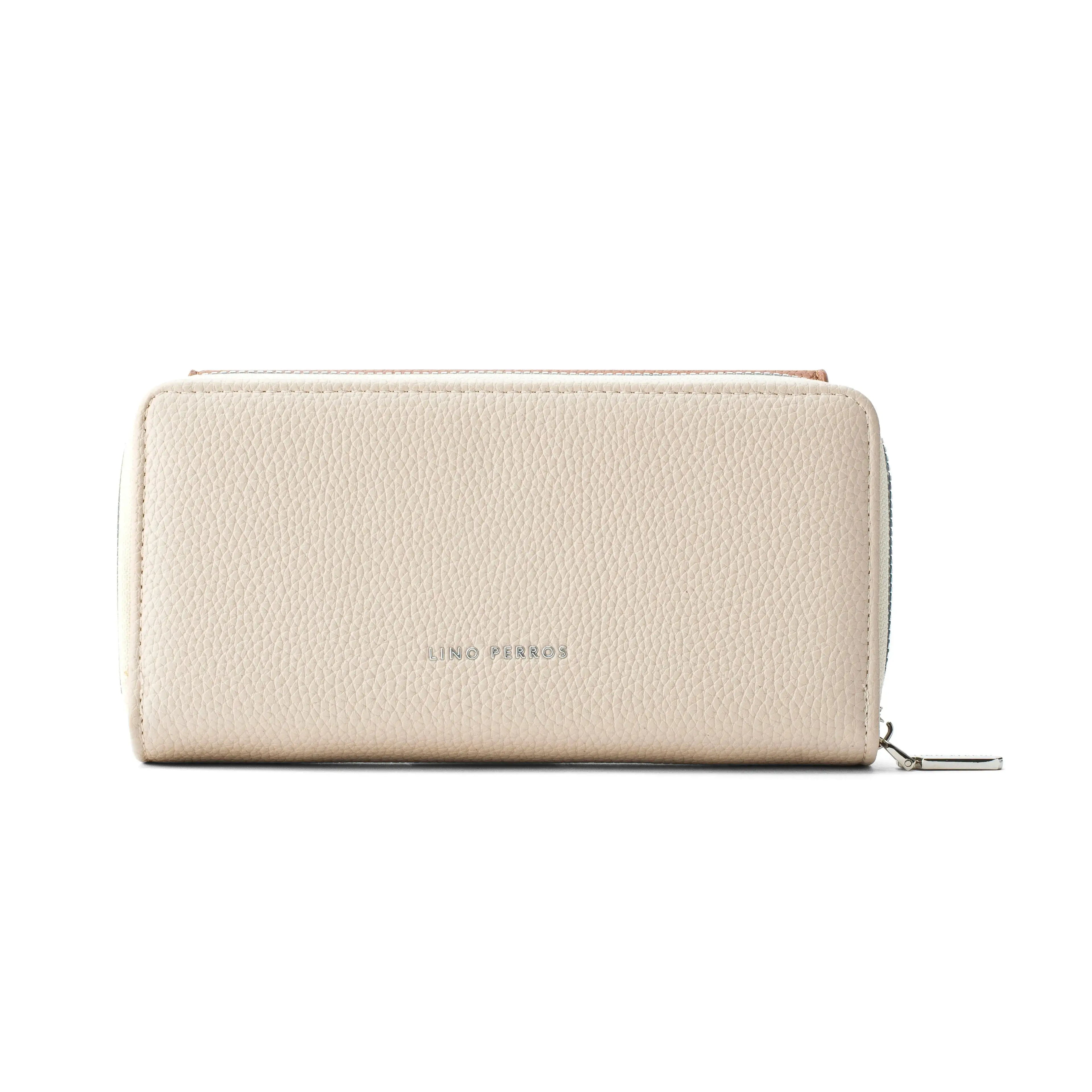 Avril Color-blocked Daily Tan Wallet - Lino Perros