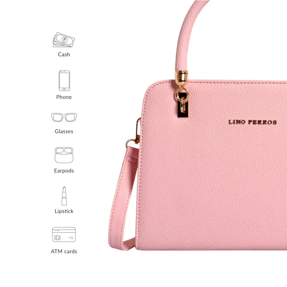 Buy Avril Crush Pink Satchel Bag | Lino Perros