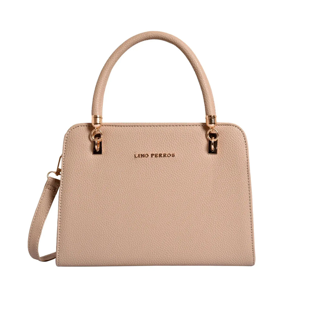 Avril Crush Beige Satchel Bag - Lino Perros