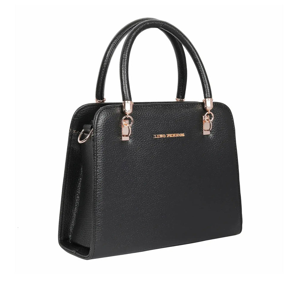 Avril Crush Black Satchel Bag - Lino Perros