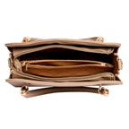 Avril Crush Beige Satchel Bag - Lino Perros