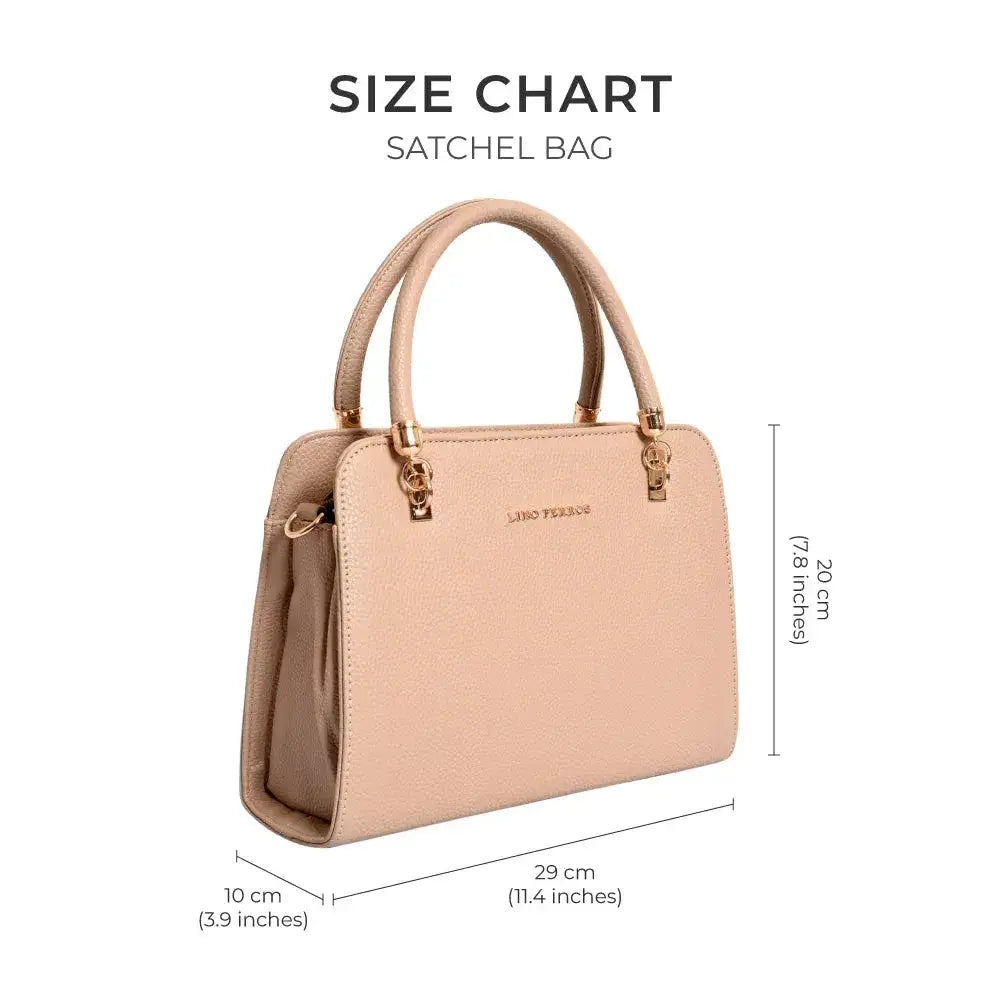 Avril Crush Beige Satchel Bag - Lino Perros