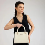 Avril Crush White Satchel Bag - Lino Perros