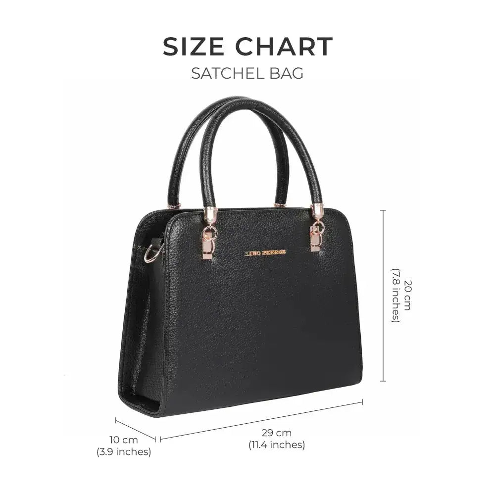 Avril Crush Black Satchel Bag - Lino Perros