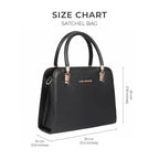 Avril Crush Black Satchel Bag - Lino Perros