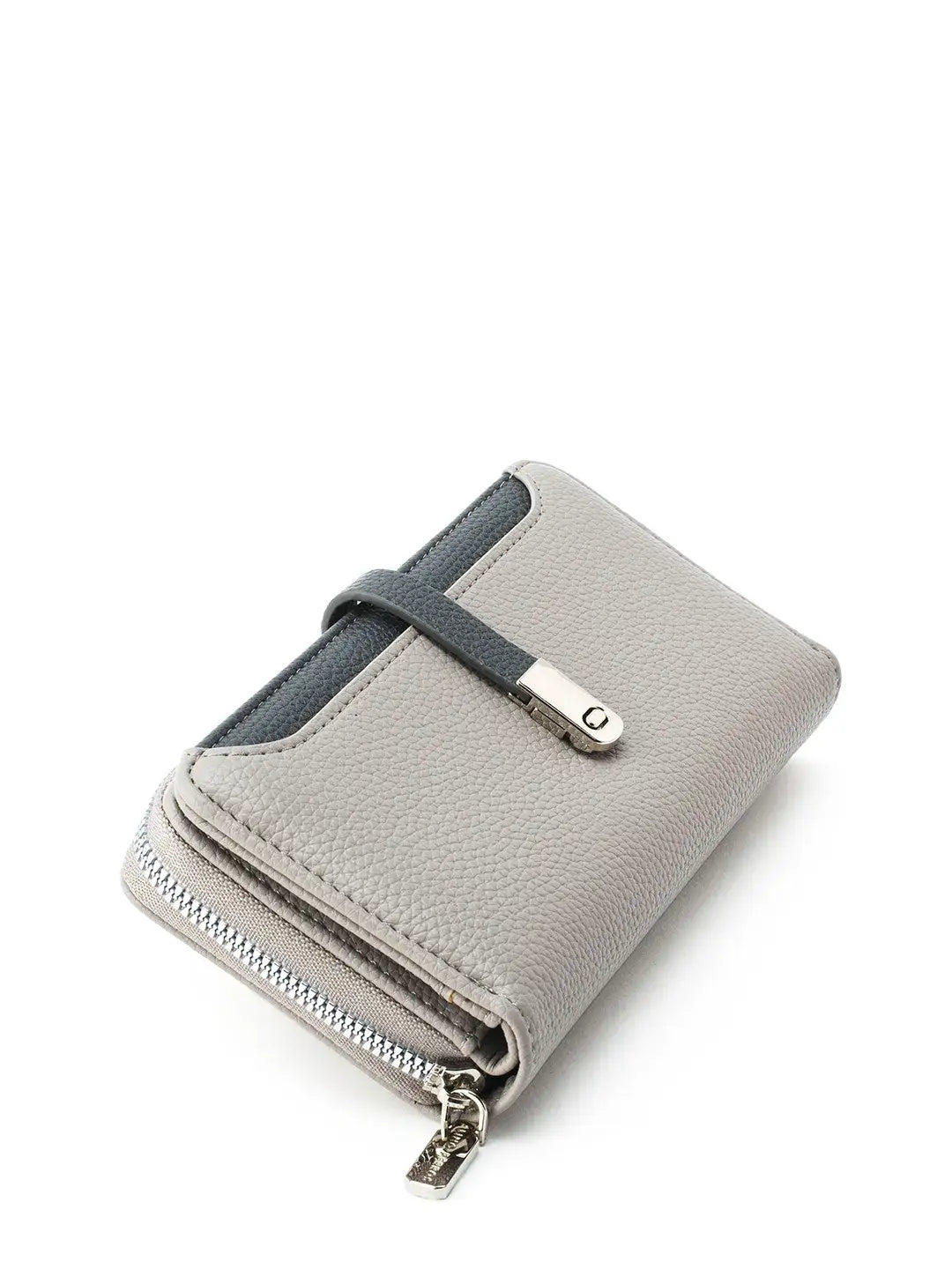 Avril Dual Tone Functional Grey Wallet - Lino Perros