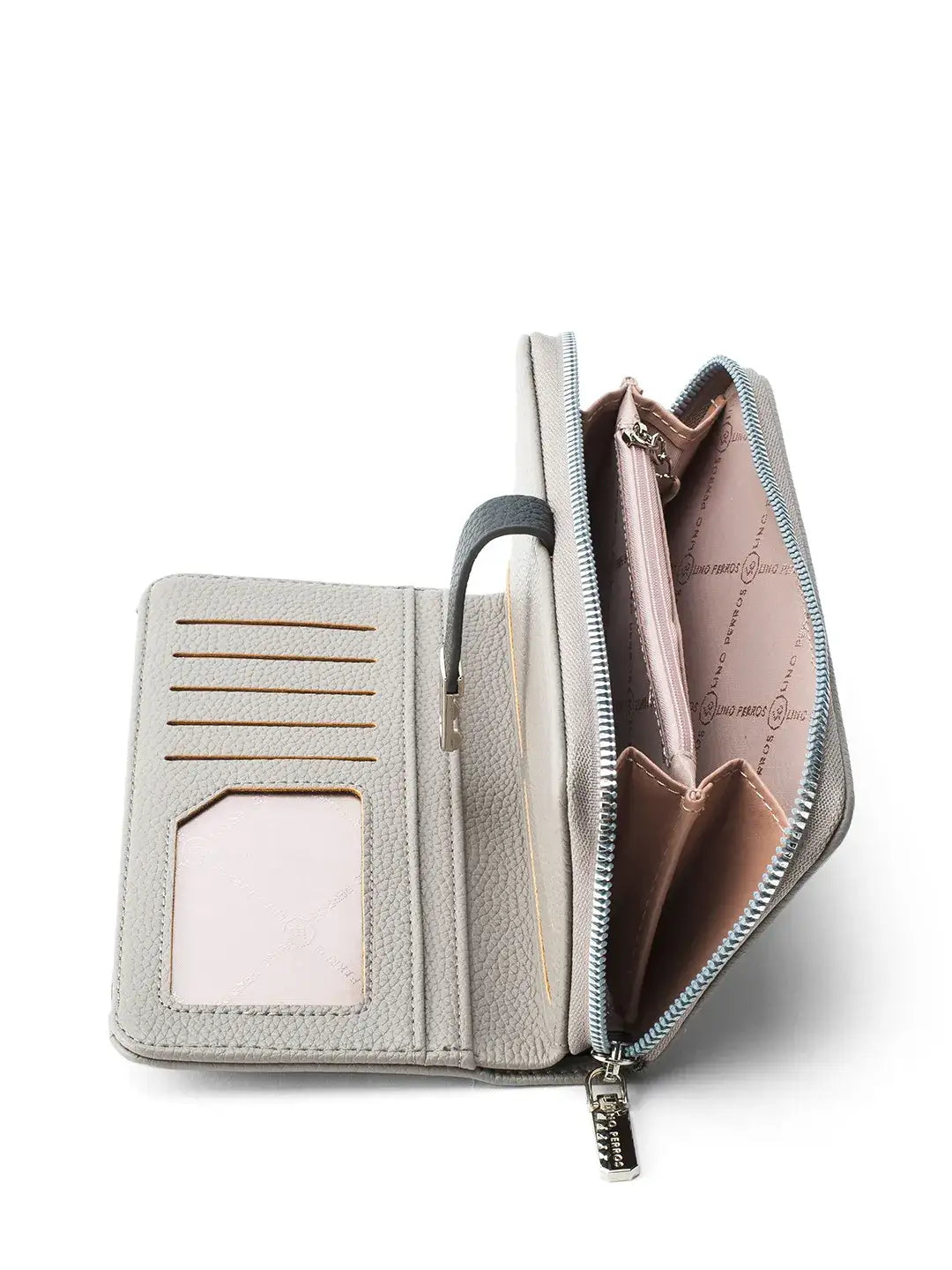 Avril Dual Tone Functional Grey Wallet - Lino Perros