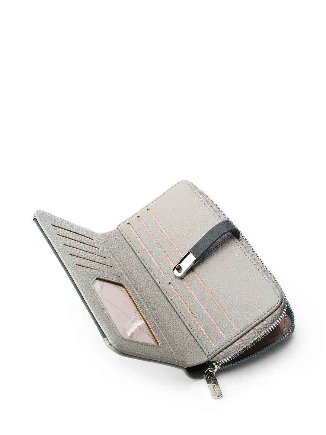 Avril Dual Tone Functional Grey Wallet - Lino Perros