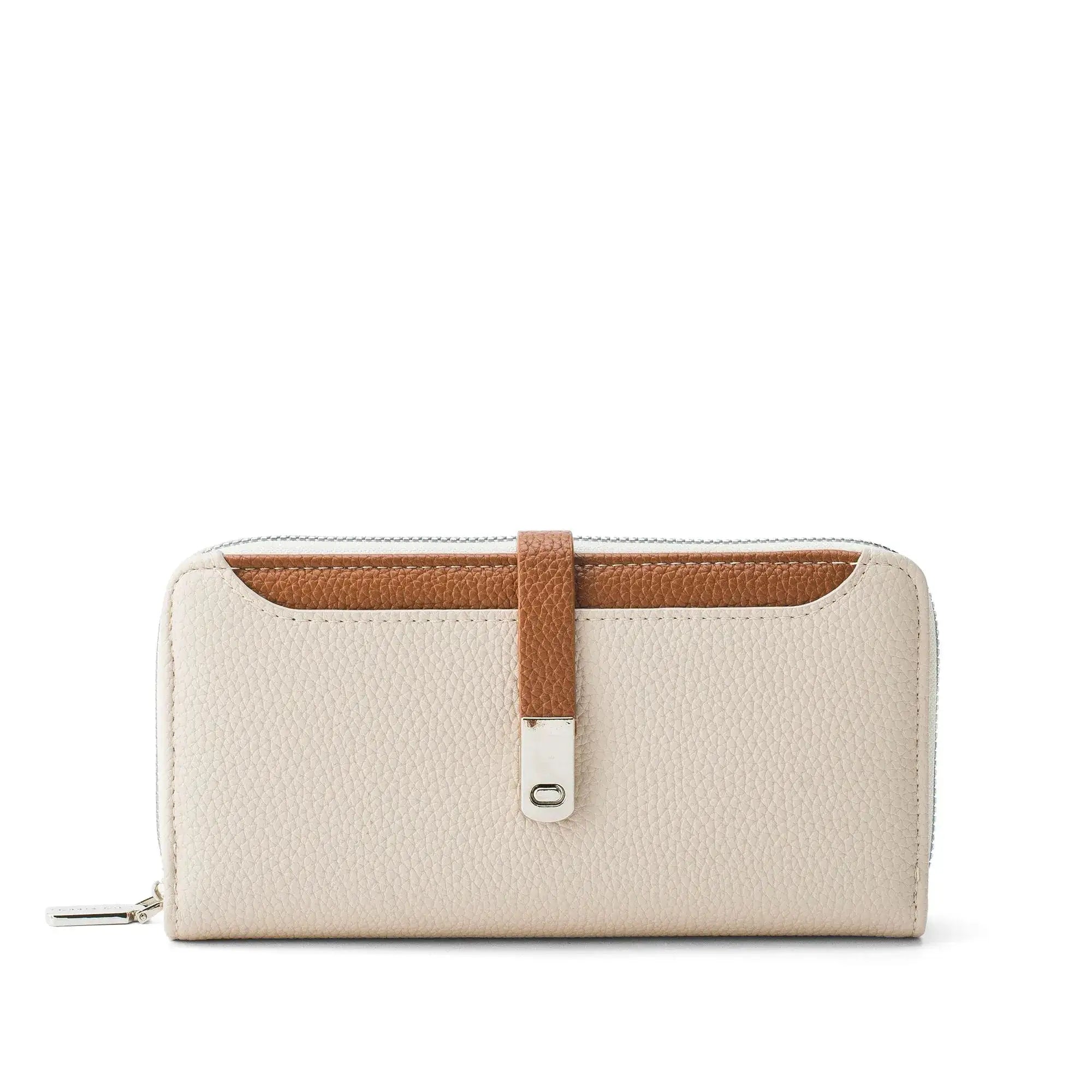 Avril Dual Tone Functional Off-white Wallet - Lino Perros
