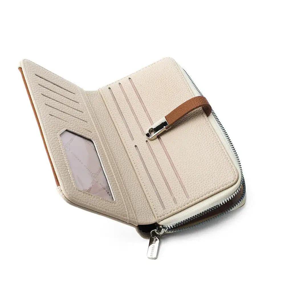 Avril Dual Tone Functional Off-white Wallet - Lino Perros