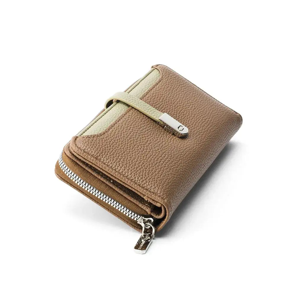Avril Dual Tone Functional Brown Wallet - Lino Perros