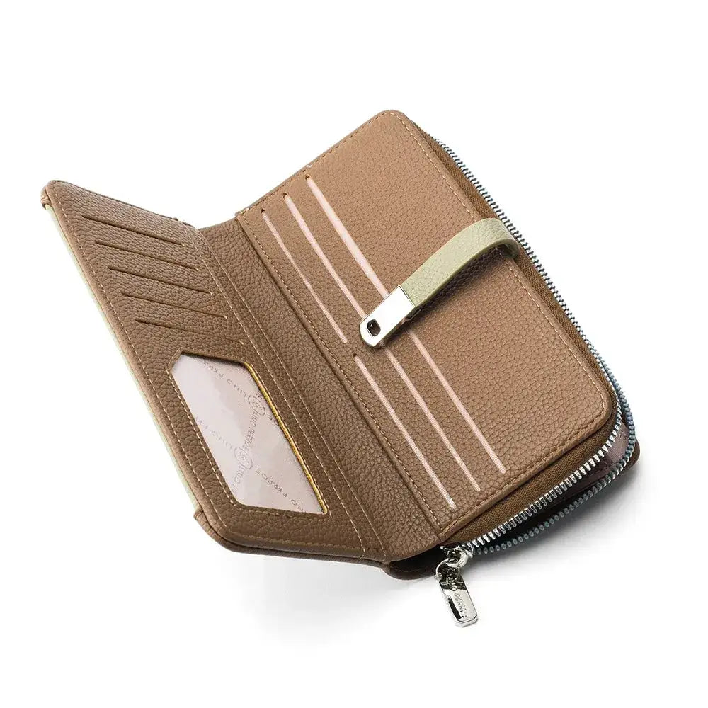 Avril Dual Tone Functional Brown Wallet - Lino Perros