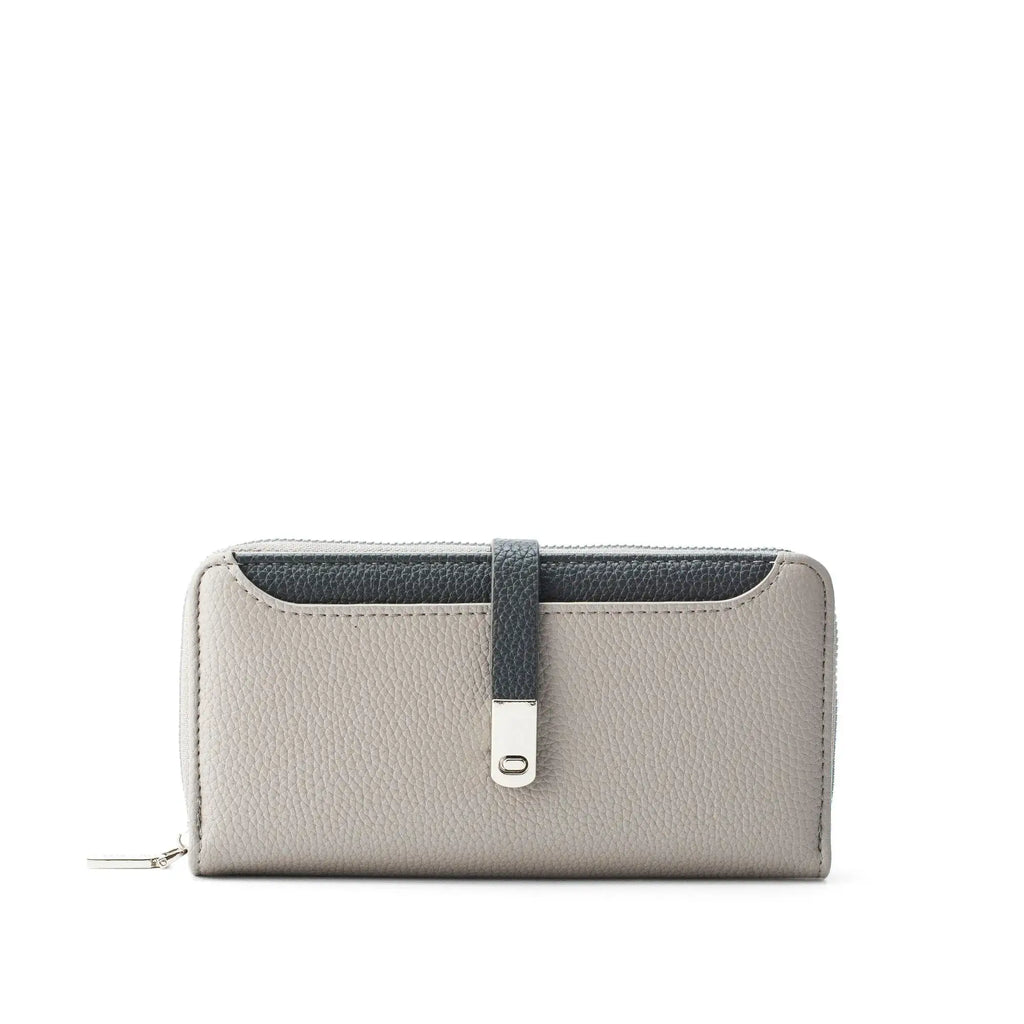 Avril Dual Tone Functional Grey Wallet - Lino Perros