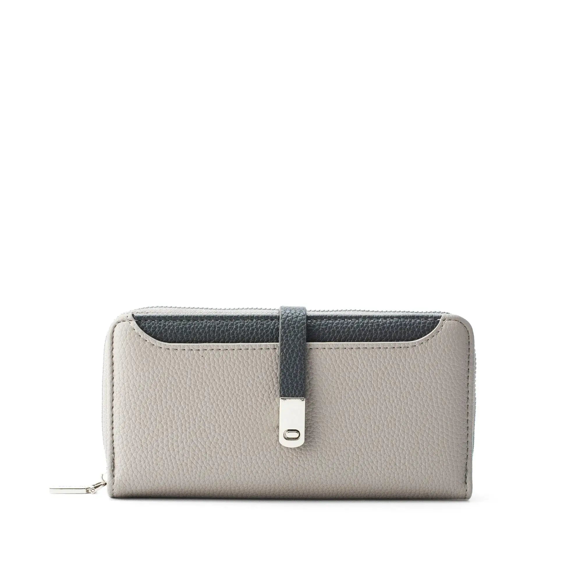 Avril Dual Tone Functional Grey Wallet - Lino Perros