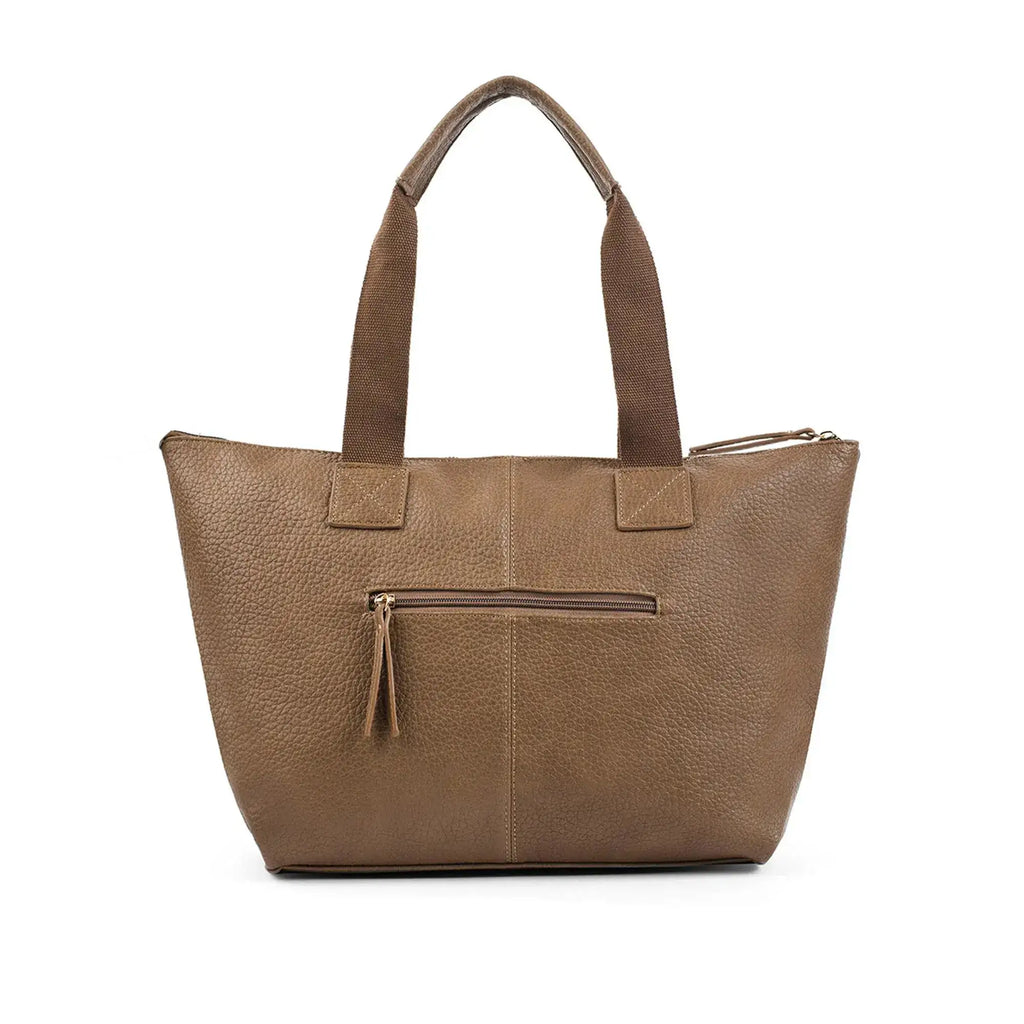 Avril Everyday Slouchy Brown Tote Bag - Lino Perros