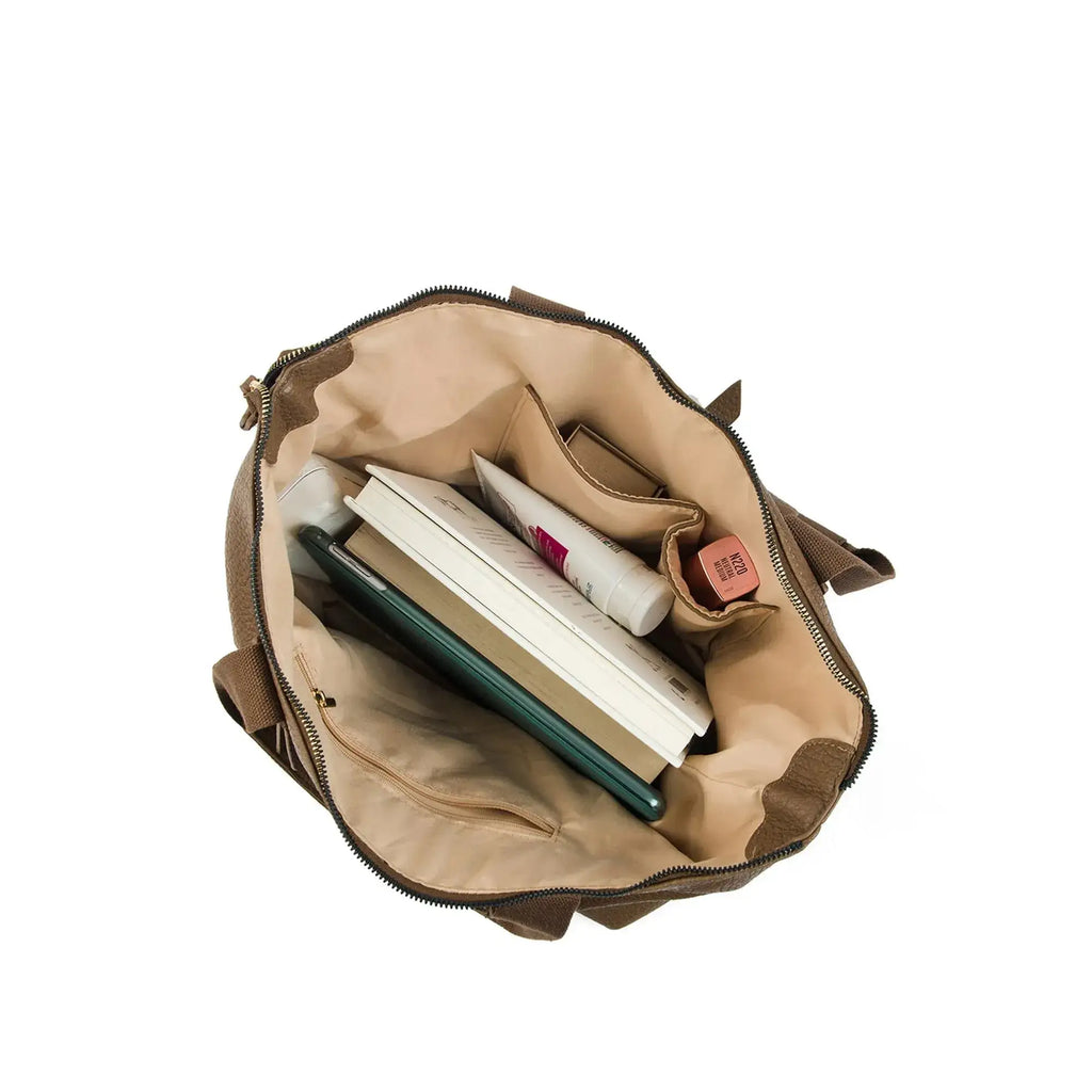 Avril Everyday Slouchy Brown Tote Bag - Lino Perros