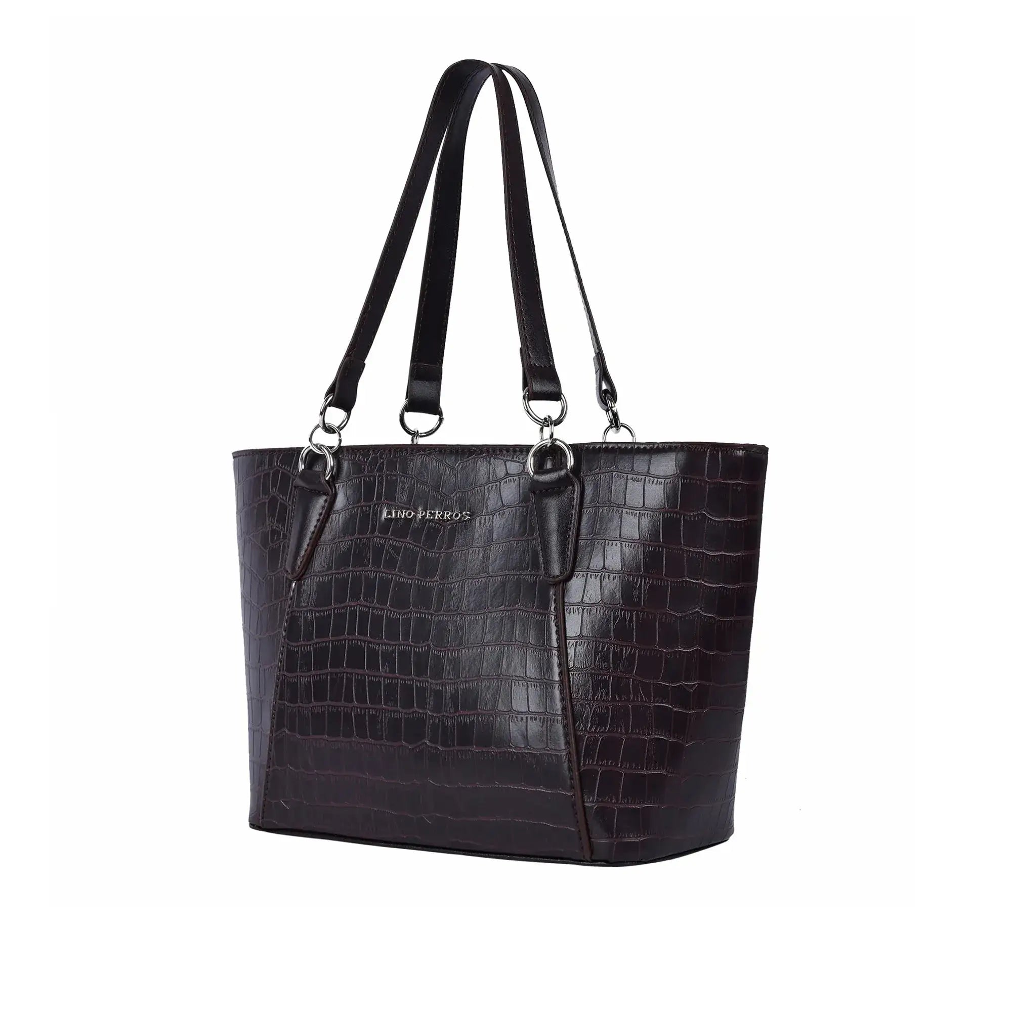 Avril Exquisite Brown Tote Bag - Lino Perros