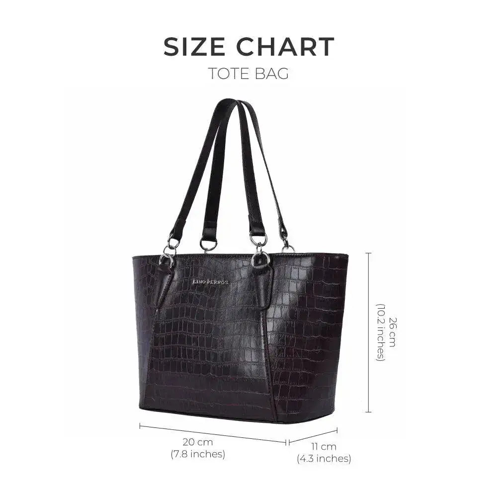 Avril Exquisite Brown Tote Bag - Lino Perros