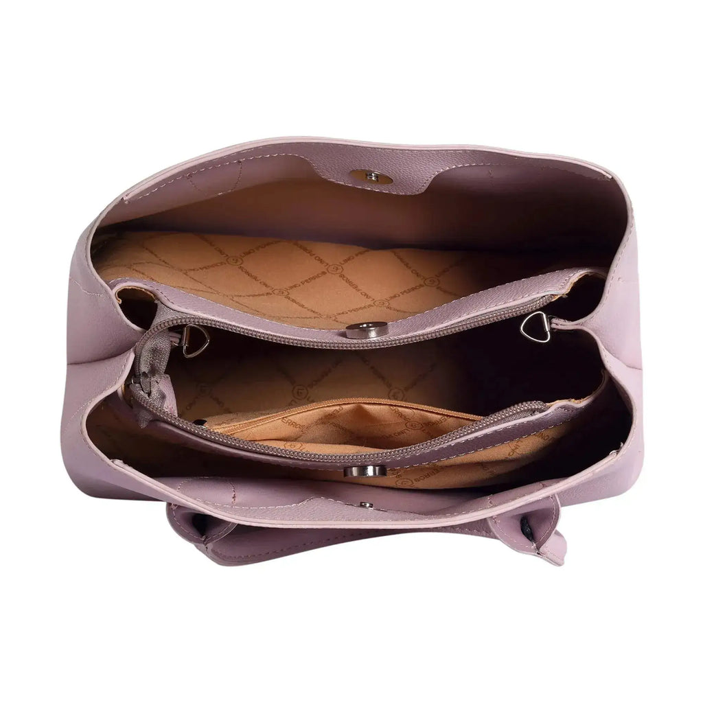 Avril Fine Pink Satchel Bag - Lino Perros