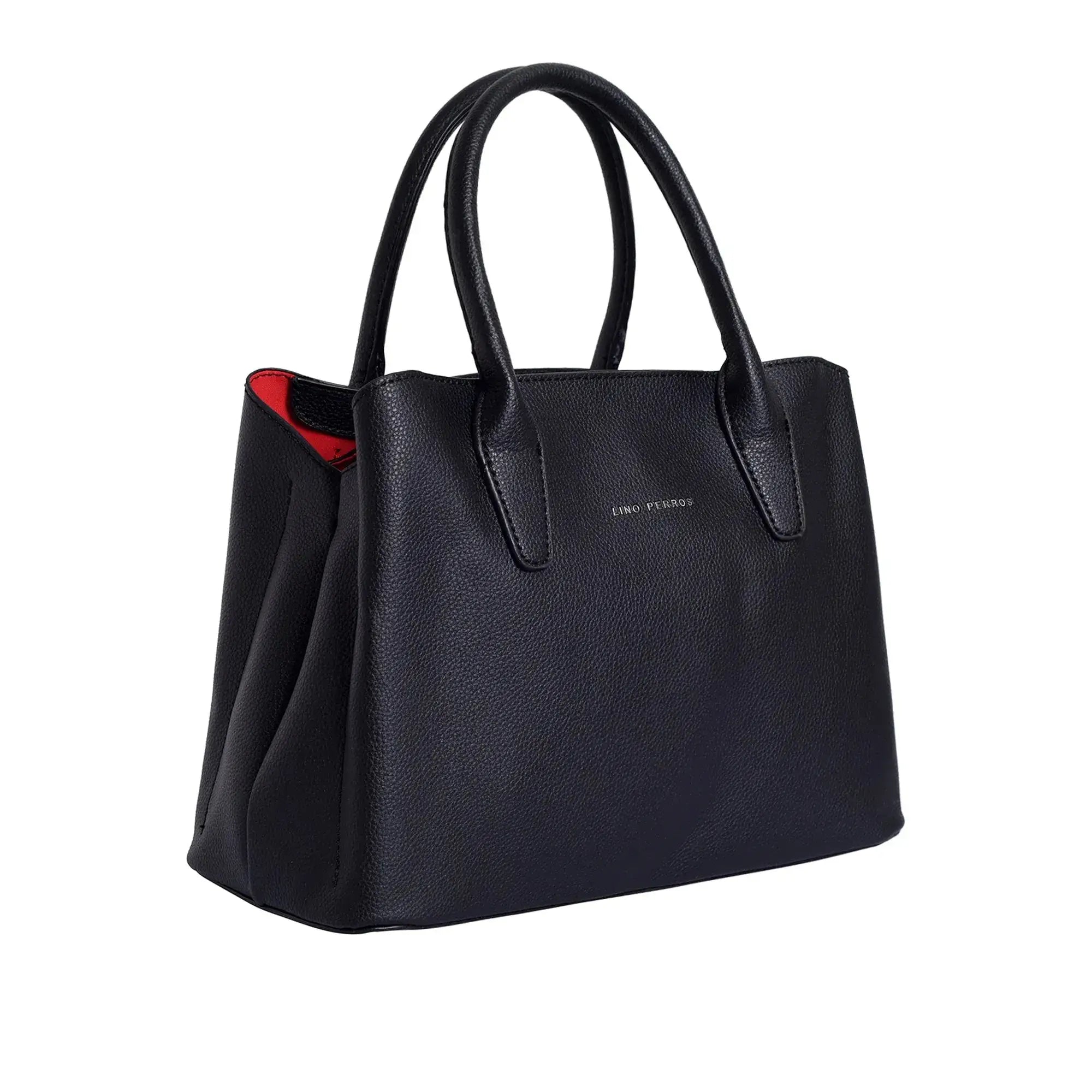 Avril Fine Black Satchel Bag - Lino Perros