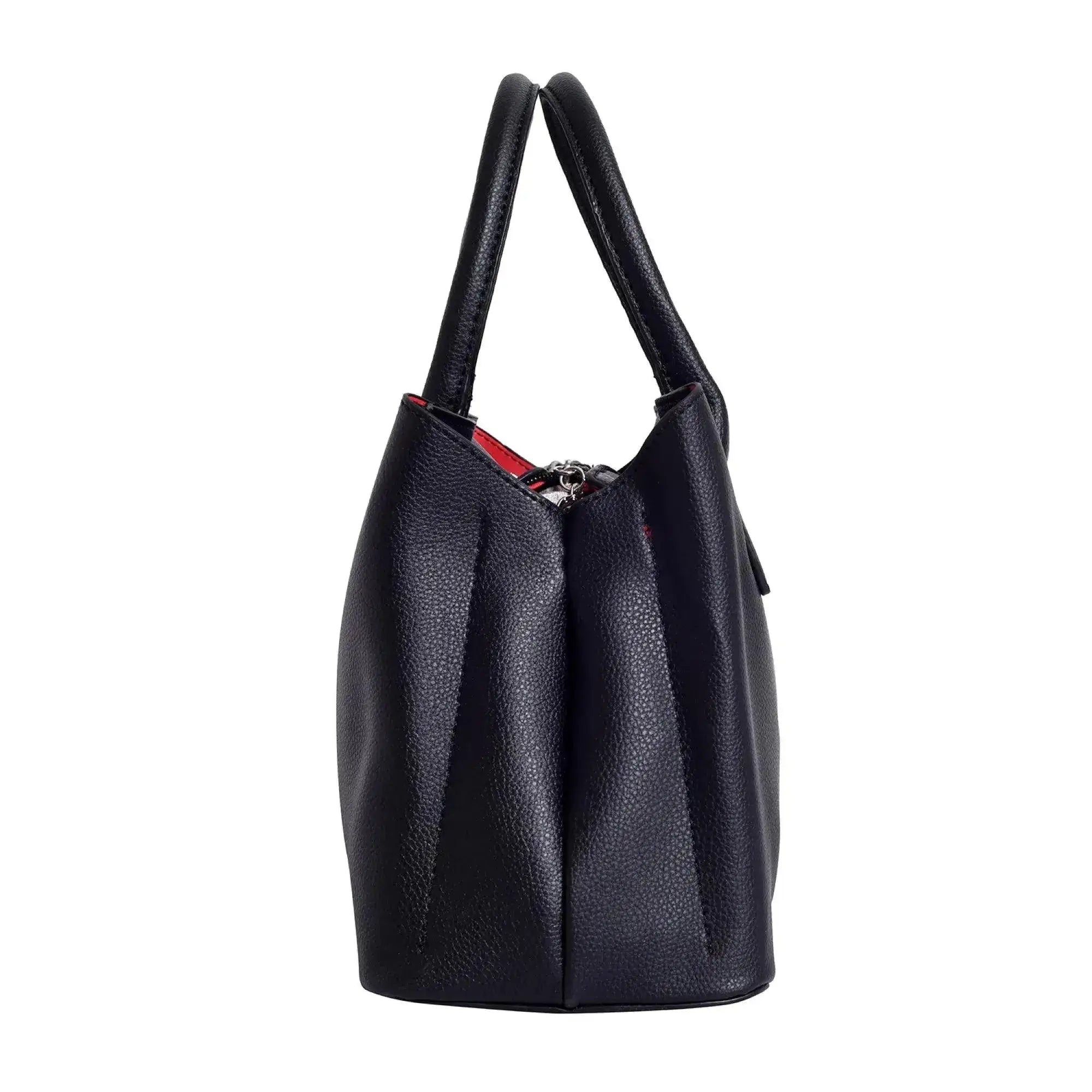 Avril Fine Black Satchel Bag - Lino Perros