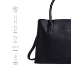 Avril Fine Black Satchel Bag - Lino Perros