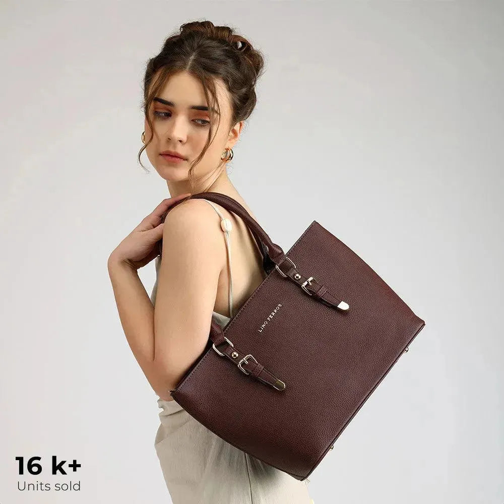 Avril Functional Brown Tote Bag