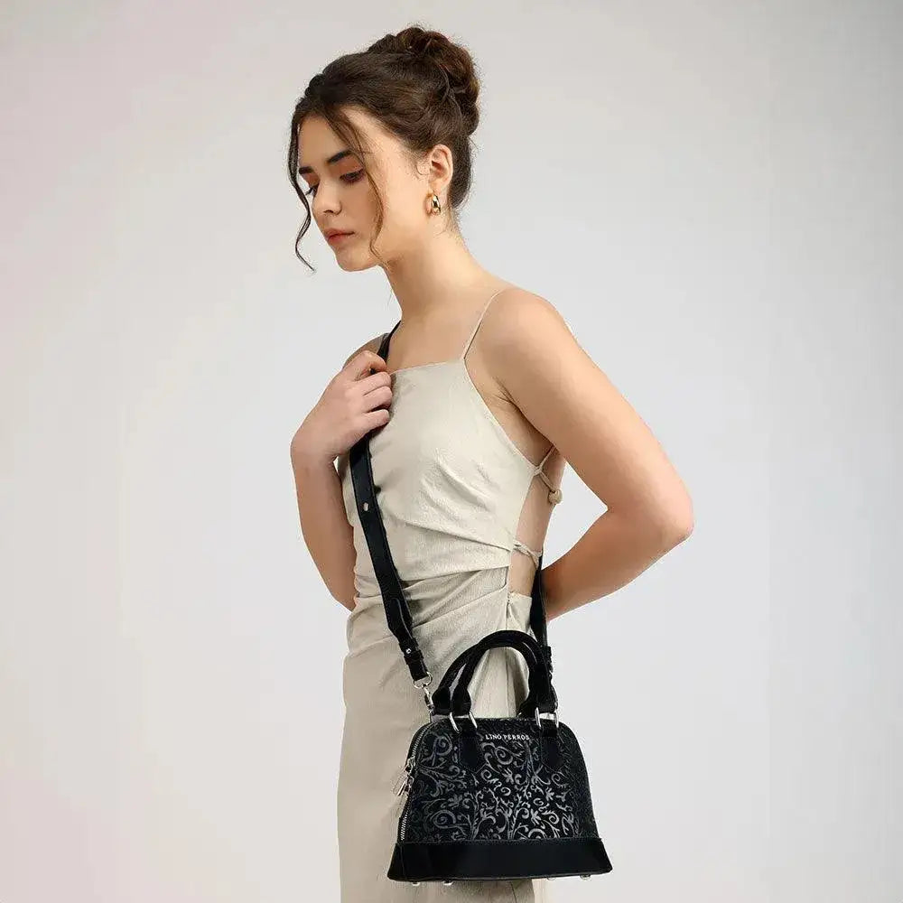 Avril Legacy Black Satchel Bag - Lino Perros