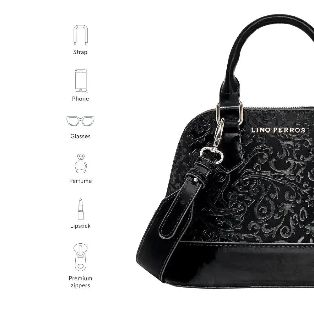 Avril Legacy Black Satchel Bag - Lino Perros