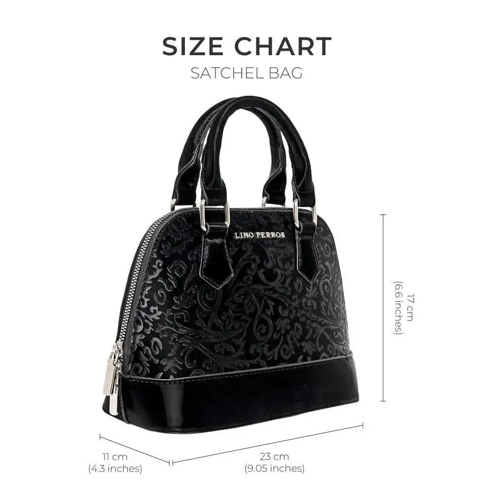 Avril Legacy Black Satchel Bag - Lino Perros