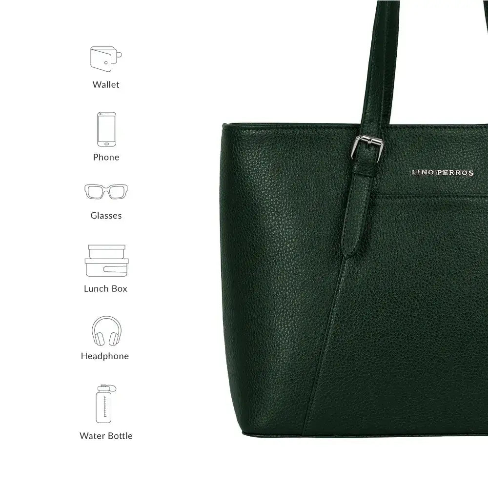Avril Lifestyle Deep Green Laptop Bag - Lino Perros