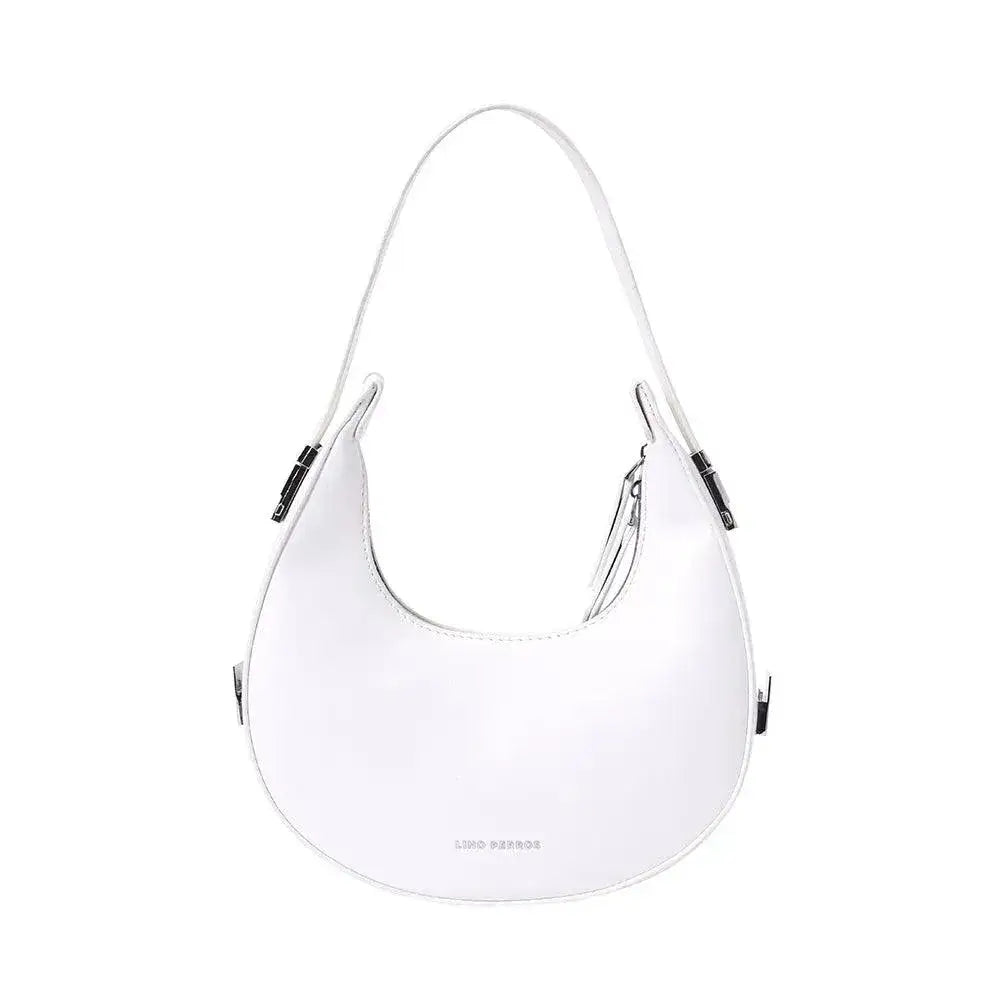 Avril Lunar White Shoulder Bag - Lino Perros