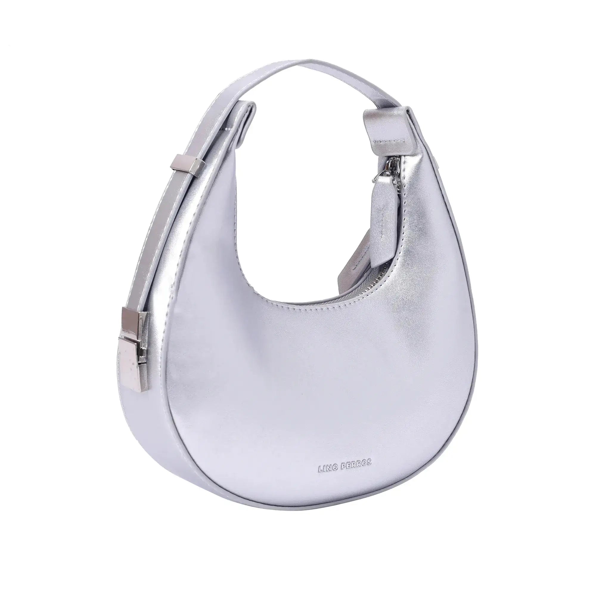 Avril Lunar Silver Shoulder Bag - Lino Perros
