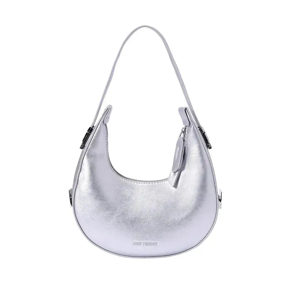 Avril Lunar Silver Shoulder Bag - Lino Perros