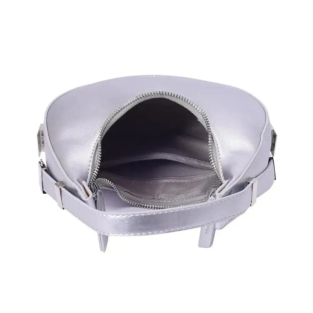 Avril Lunar Silver Shoulder Bag - Lino Perros